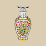 Mughal Meena - Vase in Marble