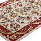 Zarina - Hand Tufted Wool Rug In Cream/Red