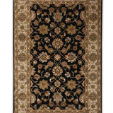 Firouz - Hand Tufted Wool Rug In Navy Blue/Mushroom