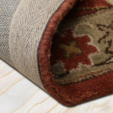 Roshanara - Hand Tufted Wool Rug in Rust/Sage Green