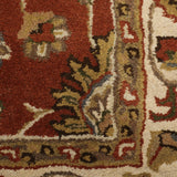 Shadab - Hand Tufted Wool Rug in Rust/Cream