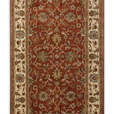 Shadab - Hand Tufted Wool Rug in Rust/Cream