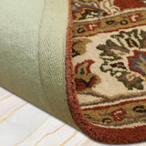 Shadab - Hand Tufted Wool Rug in Rust/Cream