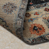 Azura - Hand Knotted Wool Rug in Navy Blue/Grey