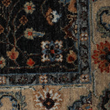 Azura - Hand Knotted Wool Rug in Navy Blue/Grey
