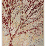Kaida - Handknotted Wool Rug in Beige/Red