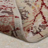Kaida - Handknotted Wool Rug in Beige/Red