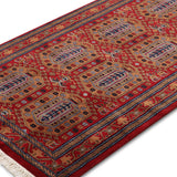Mahsa - Hand Knotted Wool Rug In  Maroon/Brown