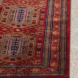 Mahsa - Hand Knotted Wool Rug In  Maroon/Brown