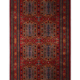 Mahsa - Hand Knotted Wool Rug In  Maroon/Brown
