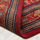 Mahsa - Hand Knotted Wool Rug In  Maroon/Brown