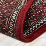 Ziba - Handknotted Wool Rug in Maroon/Brown