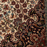 Zhaleh - Hand Knotted Silk Rug In Rust/Cream