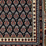 Farzin - Hand Knotted Wool Rug In Navy Blue/Cream