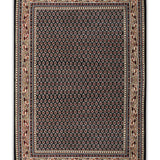 Farzin - Hand Knotted Wool Rug In Navy Blue/Cream