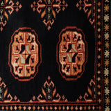 Leyla - Handknotted Wool Rug in Dark Blue/Peach
