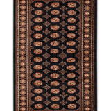 Leyla - Handknotted Wool Rug in Dark Blue/Peach