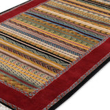 Aurea - Hand Knotted Wool Rug in Maroon/Yellow