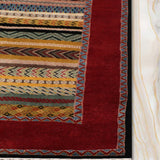 Aurea - Hand Knotted Wool Rug in Maroon/Yellow