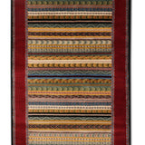 Aurea - Hand Knotted Wool Rug in Maroon/Yellow