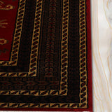 Tamineh - Hand Knotted Wool Rug In Crimson Red/Brown