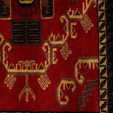 Tamineh - Hand Knotted Wool Rug In Crimson Red/Brown