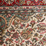 Narges - Hand Knotted Wool Rug in Cream/Red