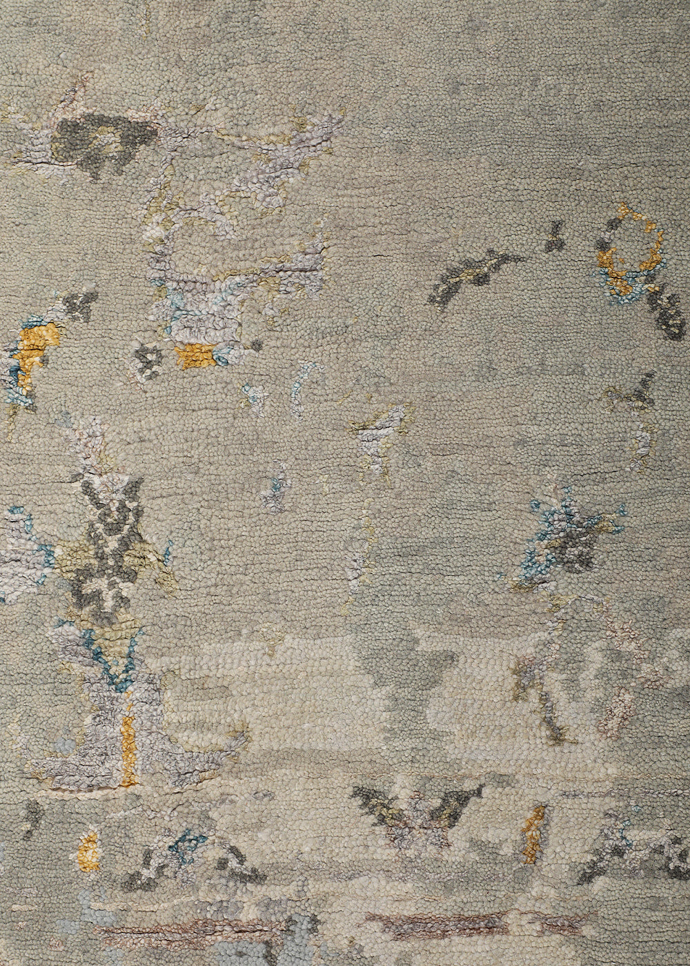 Selene - Hand Knotted Wool Rug In Light Grey/Dark Grey