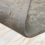 Selene - Hand Knotted Wool Rug In Light Grey/Dark Grey