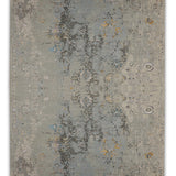 Selene - Hand Knotted Wool Rug In Light Grey/Dark Grey