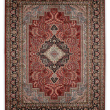 Safa - Hand Knotted Wool Rug In Rust/Blue