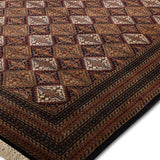 Tara - Hand Knotted Wool Rug in Blue/Brown