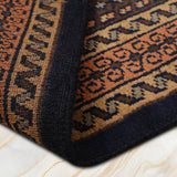 Tara - Hand Knotted Wool Rug in Blue/Brown
