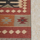 Zaroon - Hand Woven Jute Rug In Beige/Rust