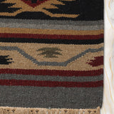 Runa - Hand Woven Wool Rug In Black/Beige