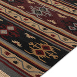 Runa - Hand Woven Wool Rug In Black/Beige