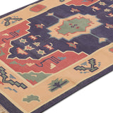Lina - Hand Woven Cotton Rug In Peach/Purple