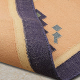 Lina - Hand Woven Cotton Rug In Peach/Purple