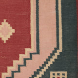 Selma - Hand Woven Cotton Rug in  Green/Maroon