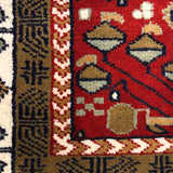 Laalkaar – Hand Knotted Wool Rug in Red/Cream